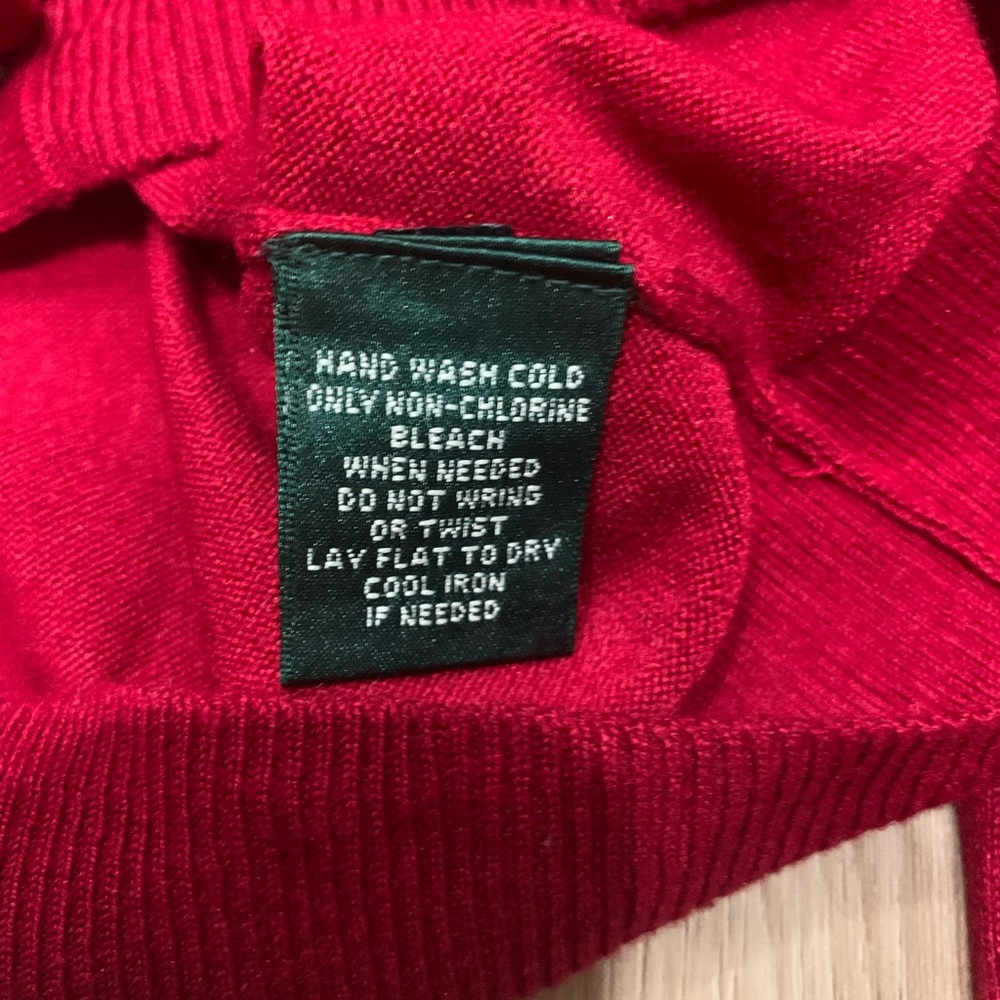 Ralph Lauren Red Ruffled Cardigan - Picture 3 of 6